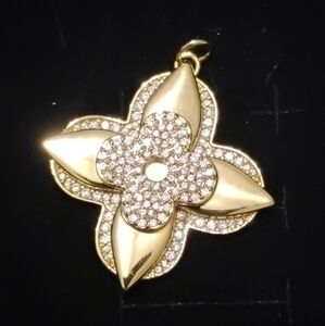 Elegant Upcycled Gold Star Blossom Charm